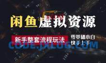 2024最新闲鱼虚拟资源玩法，养号到出单整套流程，多管道收益，每天2小时月收入过万