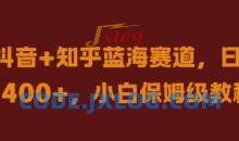 抖音+知乎蓝海赛道，日入几张，小白保姆级教程【揭秘】