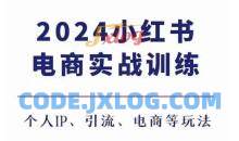 2024小红书电商3.0实战训练，包含个人IP、引流、电商等玩法