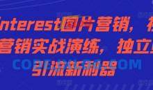 Pinterest图片营销，社交营销实战演练，独立站引流新利器
