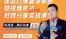 网红叫兽·连怼打爆蓝海单品，短视频带货好物分享实战课