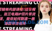 IP剪辑师内部课程(挂车视频)（更新09月），张兰电商IP切片带货培训，教你如何制造一条爆款带货视频