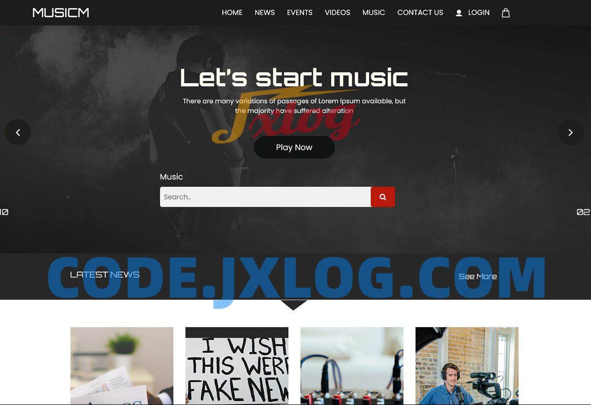 音频音乐资讯网站源码 HTML5模板