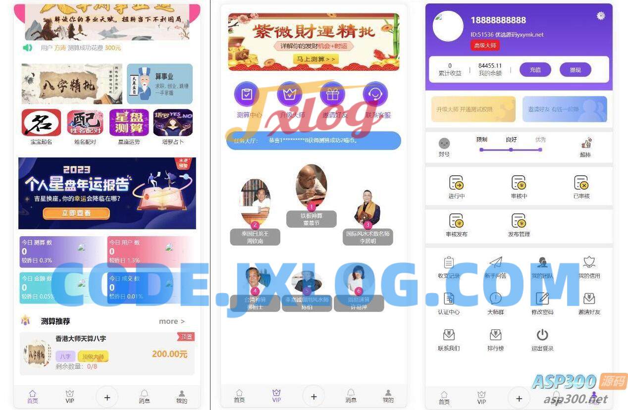八字姻缘测算源码 起名配对源码 塔罗占卜源码 流年运势测算源码 流年财运测算源码
