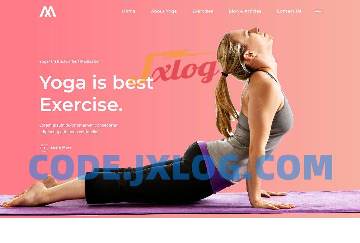 瑜伽馆瑜伽培训中心网站源码 html5模板