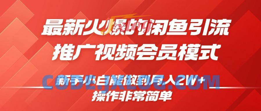 闲鱼引流推广影视会员,0成本就可以操作,新手小白月入过W+ 闲鱼引流推广影视会员,0成本就可以操作,新手小白月入过W+