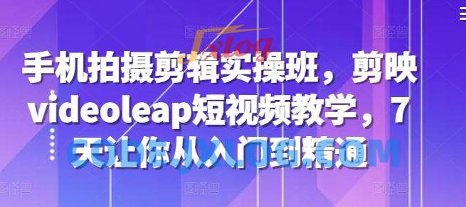 手机拍摄剪辑实操班,剪映videoleap短视频教学,7天让你从入门到精通 手机拍摄剪辑实操班,剪映videoleap短视频教学,7天让你从入门到精通