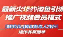 闲鱼引流推广影视会员，0成本就可以操作，新手小白月入过W+