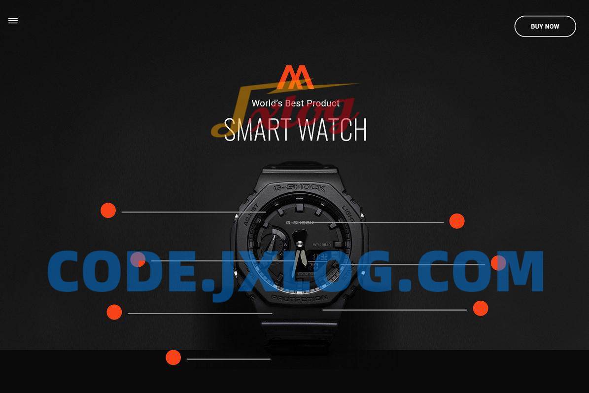 时尚腕表产品介绍HTML5网站源码 html5模板