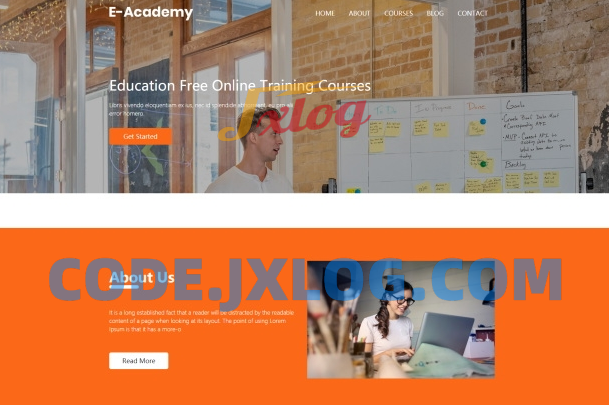 在线教育培训课程响应式网站源码  html5模板