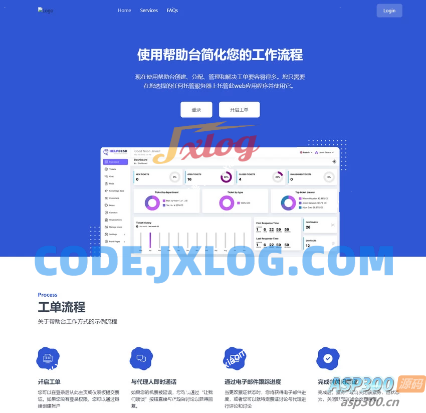 开心汉化源码轻量工单知识库程序网站 强大的工单管理系统