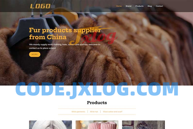 (自适应手机端)外贸英文网站源码  女装服装类外贸网站pbootcms模板