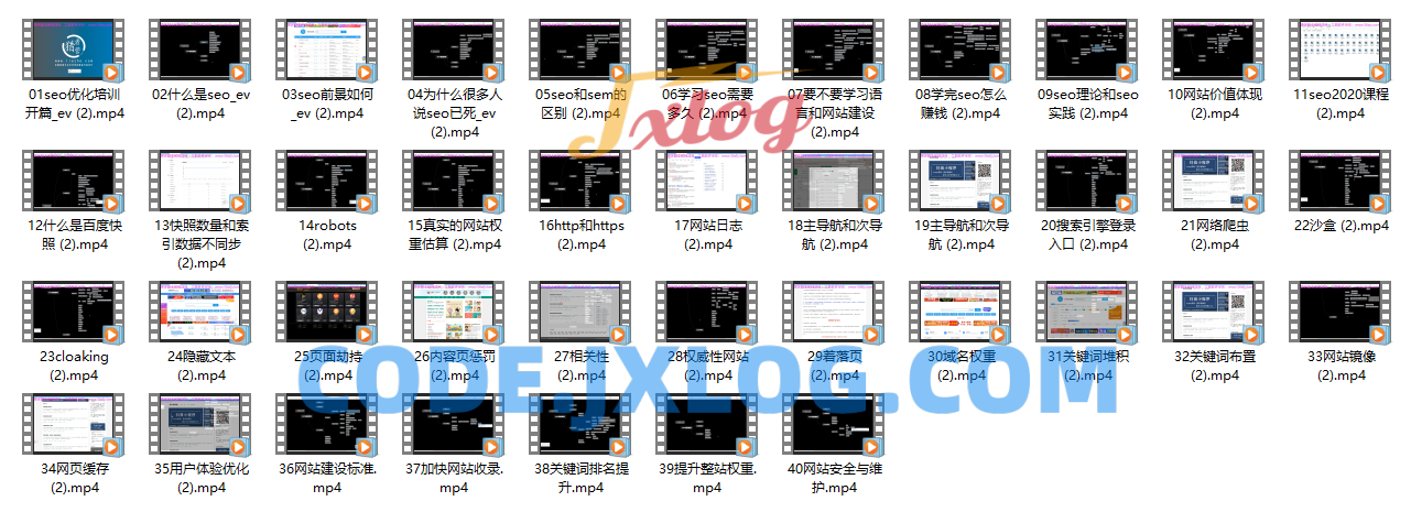【SEO课程】最新SEO教学课程/搜索引擎算法优化/引蜘蛛/网站关键词优化 【SEO课程】最新SEO教学课程/搜索引擎算法优化/引蜘蛛/网站关键词优化