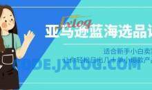 亚马逊-蓝海选品课：适合新手小白卖家，让你轻松日出几十单小爆款产品