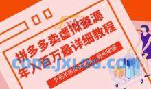 拼多多店铺—虚拟类目从0-1实操详细课程，价值1680