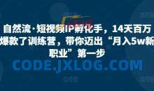 14天百万爆款了训练营，带你迈出“月入5w新职业”第一步
