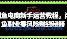 闲鱼电商新手运营教程，闲鱼副业零风险赚钱秘籍