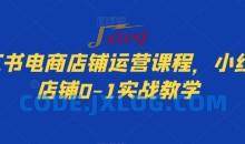 小红书电商店铺运营课程，小红书店铺0-1实战教学