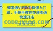 速卖通VIP新手快速入门班，手把手教你在速卖通快速开店