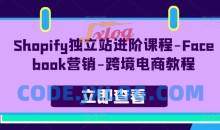 [青蛙学堂]Shopify独立站进阶课程-Facebook营销-跨境电商教程