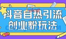 抖音引流创业粉自热玩法日引200+精准粉