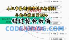 2024小红书引流创业粉史上最细教程，手把手教你引流