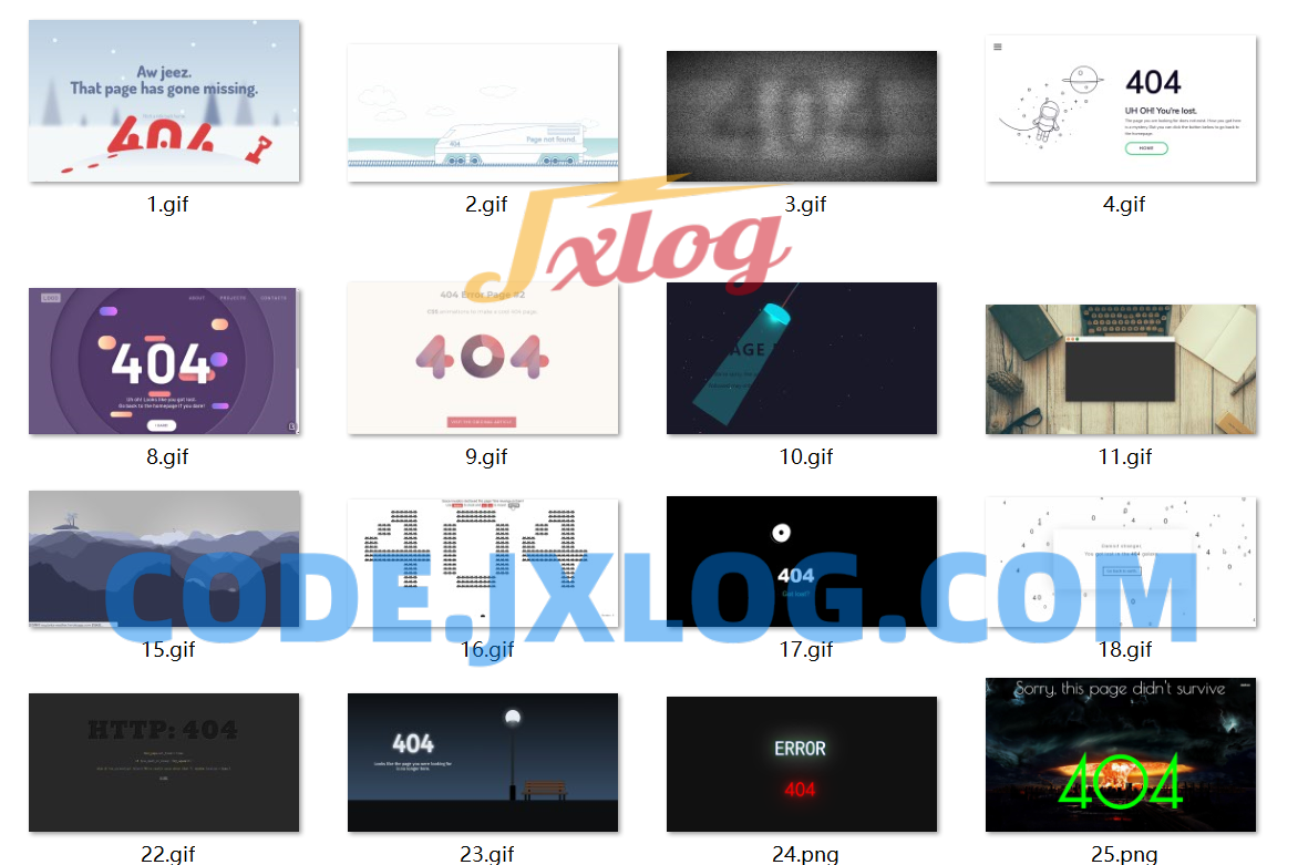 25个带有酷炫动画的创意404错误页面源码