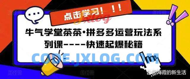 牛气学堂茶茶•拼多多运营玩法系列课 牛气学堂茶茶•拼多多运营玩法系列课