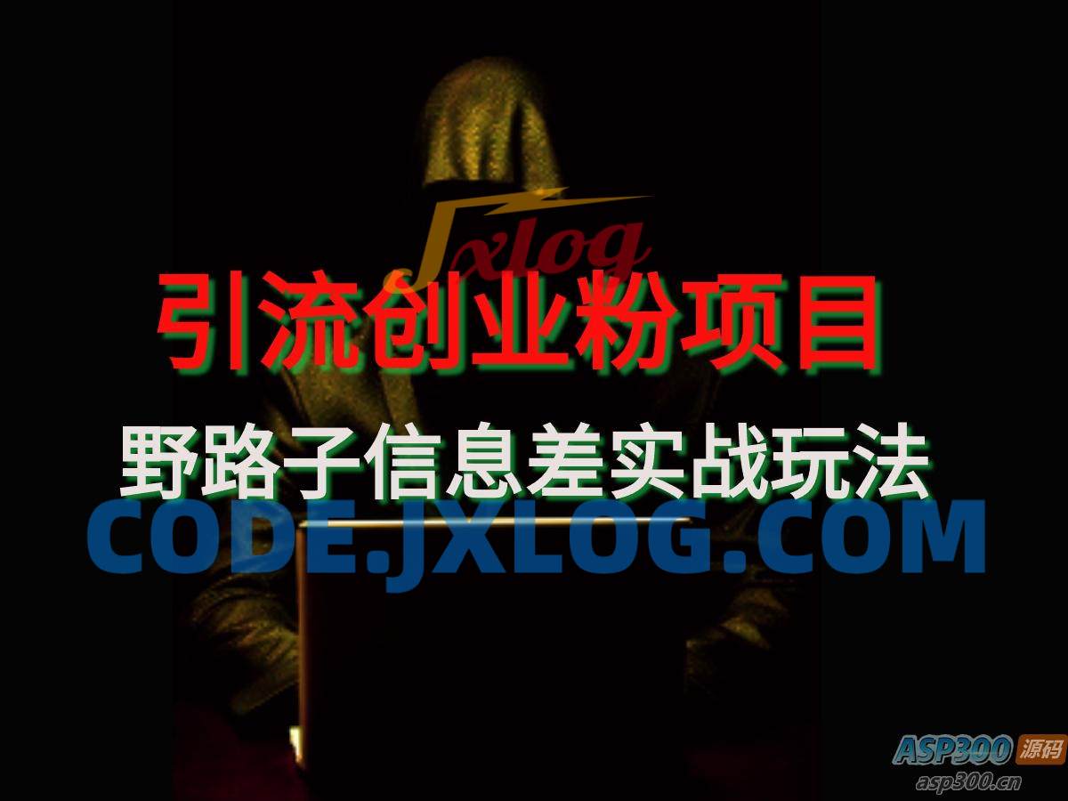 【引流创业粉】野路子信息差引流玩法实战教学