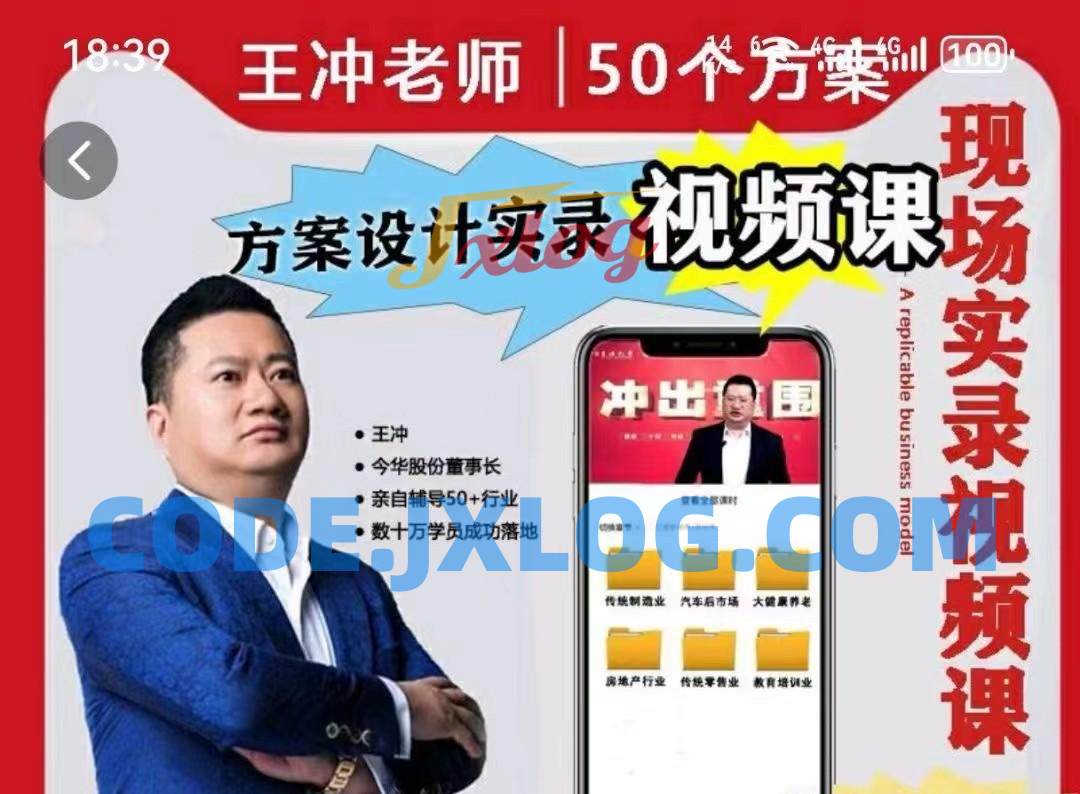 王冲老师50个行业现场设计方案50个方案实录商业模式 王冲老师50个行业现场设计方案50个方案实录商业模式