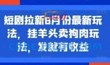 短剧拉新8月份最新玩法，挂羊头卖狗肉玩法，发就有收益