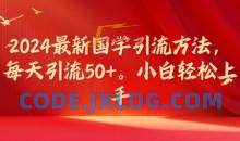 2024最新国学引流方法，每天引流50+，小白轻松上手