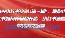 教你小红书如何养号和开店，小红书直播带货卖文创等