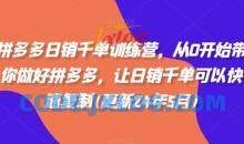 白凤电商拼多多日销千单训练营，从0开始带你做好拼多多，让日销千单可以快速复制