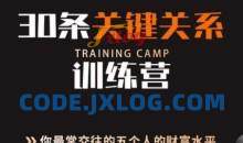 30条关键关系训练营5个人决定财富水平教程