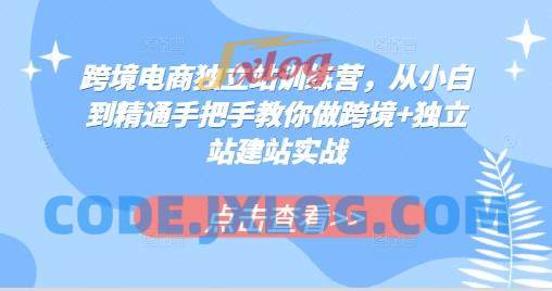 跨境电商独立站训练营,从小白到精通手把手教你做跨境+独立站建站实战 跨境电商独立站训练营,从小白到精通手把手教你做跨境+独立站建站实战