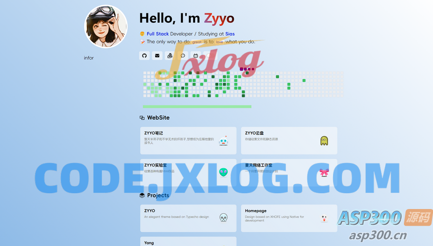 ZYYO主页1.0：多样式的简约低调个人主页