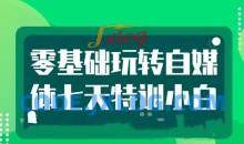 七天特训小白零基础玩转自媒体