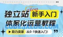 独立站新手入门体系化运营教程，助力独立站卖家从0-1快速入门!