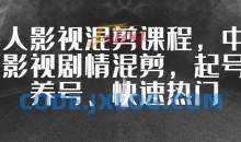 华人影视混剪中视频起号养号快速热门