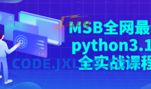 MSB全网最新python3.10全实战课程