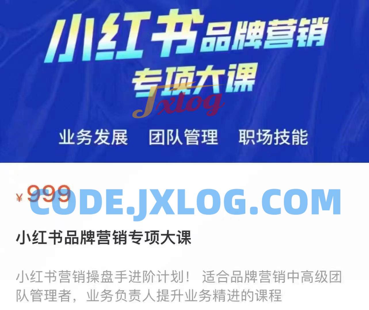 小红书品牌营销专项大课 小红书品牌营销专项大课