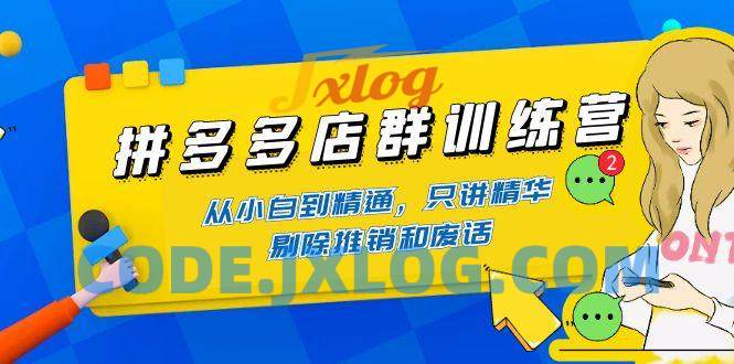 拼多多店群训练营 课程从基础到运营 拼多多店群训练营 课程从基础到运营