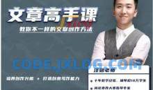 汪勋文章高手课不一样文章创作方法