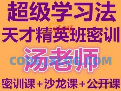 汤世声超级学习法天才精英班教学视频记忆宫殿记忆法 汤世声超级学习法天才精英班教学视频记忆宫殿记忆法