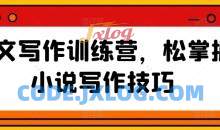 网文写作训练营，松掌握小说写作技巧