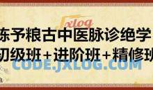 陈予粮 古中医脉诊绝学初级班+进阶班+精修班 60G