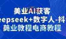美业AI获客Deepseek+数字人-抖音美业教程电商教程
