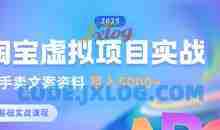 淘宝虚拟项目垂直玩法，新手卖文案资料，月入5k+