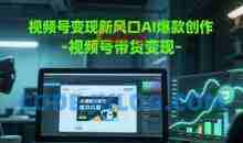视频号变现新风口AI爆款创作-视频号带货变现